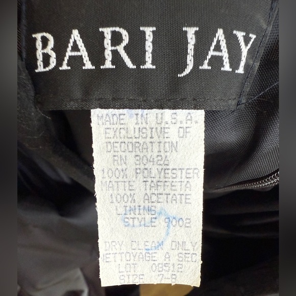 BARI JAY Women's Black Halter Formal Cocktail Dress Size ⅞ LNC - Picture 4 of 4